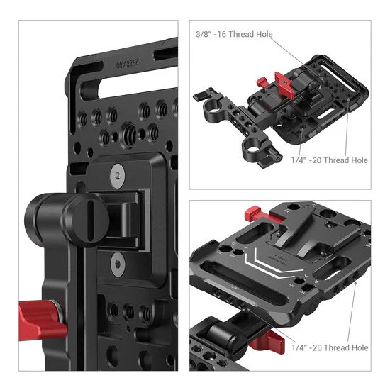 SmallRig V Mount Batterieplatte mit verstellbarem Arm 2991