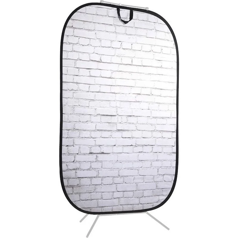 Manfrotto Urban Faltkulisse 1,5x2,1m weiß/industriell grau gemalt Ziegel