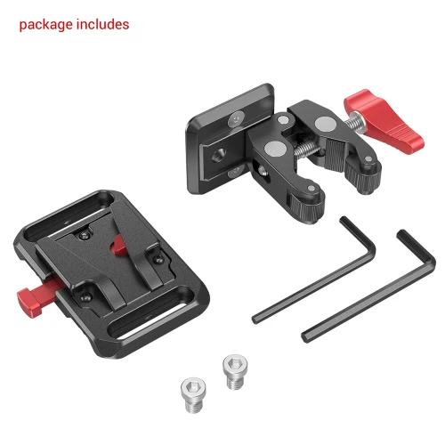 SmallRig 2989 Mini V Mount Batterieplatte mit Krabbenklemme