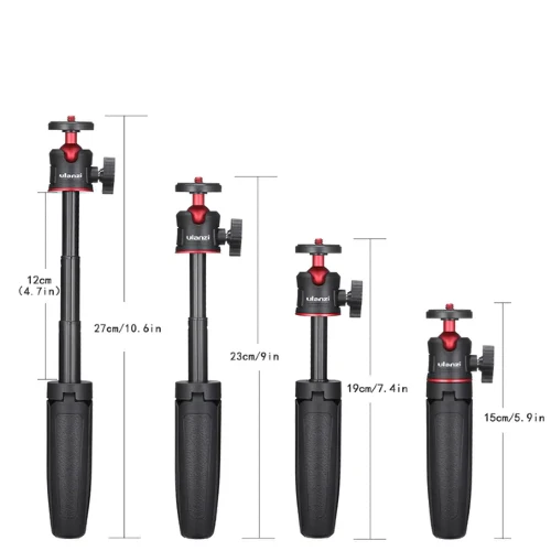 Ulanzi MT-08 Vlog Tripod, Grip & Selfie stick - Black