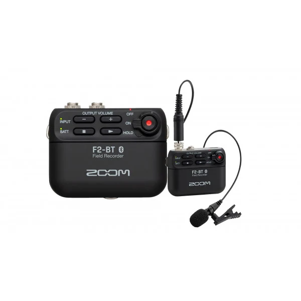 Zoom F2-BT portable recorder with Lavalier microphone with built-in Bluetooth control