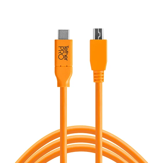 Tether Tools TetherPro USB-C zu 2.0 Micro-B 5-Pin 4,6m orange