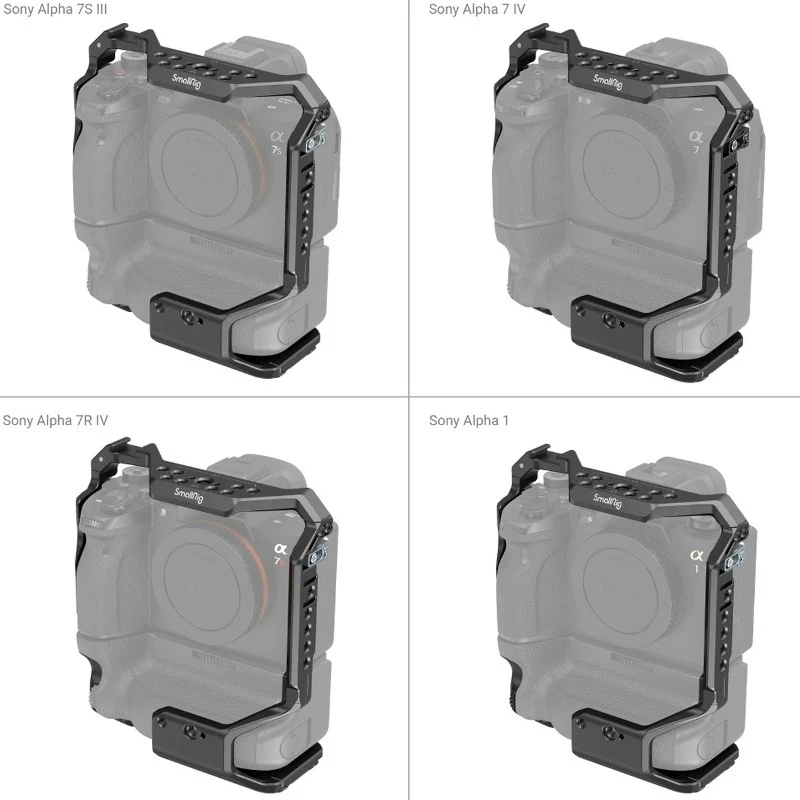 SmallRig 3594 Käfig für Sony Alpha 7S III/Alpha 7 IV/Alpha 7R IV/Alpha 1 mit VG-C4EM Batteriegriff