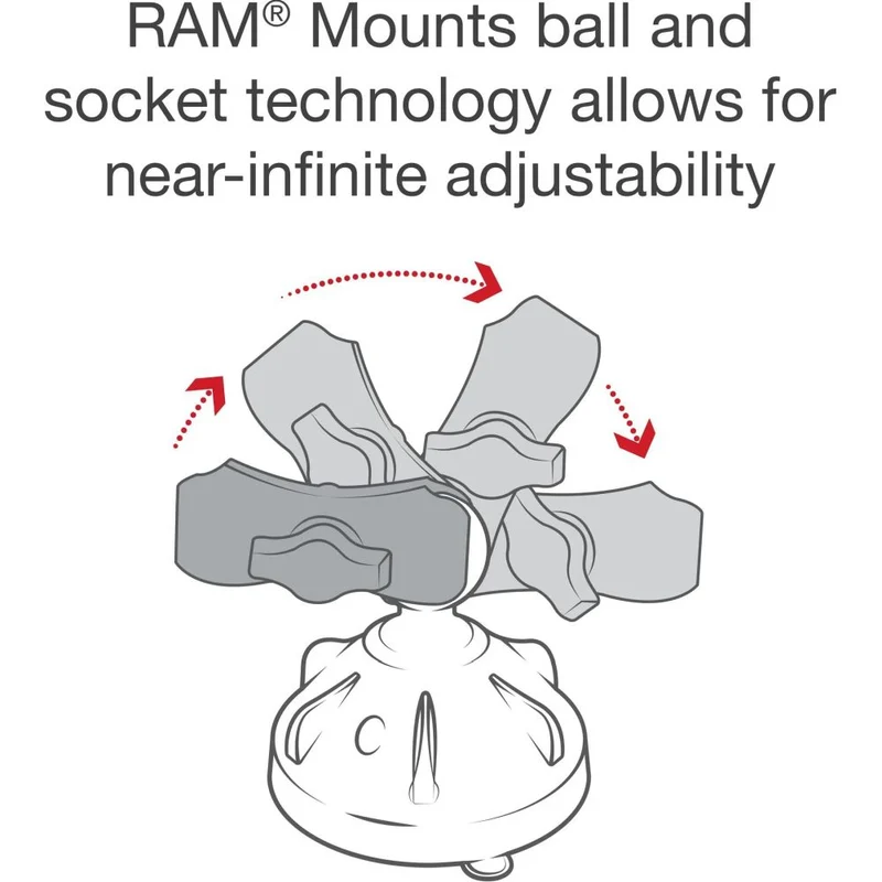 Ram Mounts Unpd W Short Arm Suction X-Grip