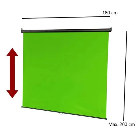 StudioKing Wall Pull-Down Green Screen FB-180200WG 180x200 cm Chroma Green