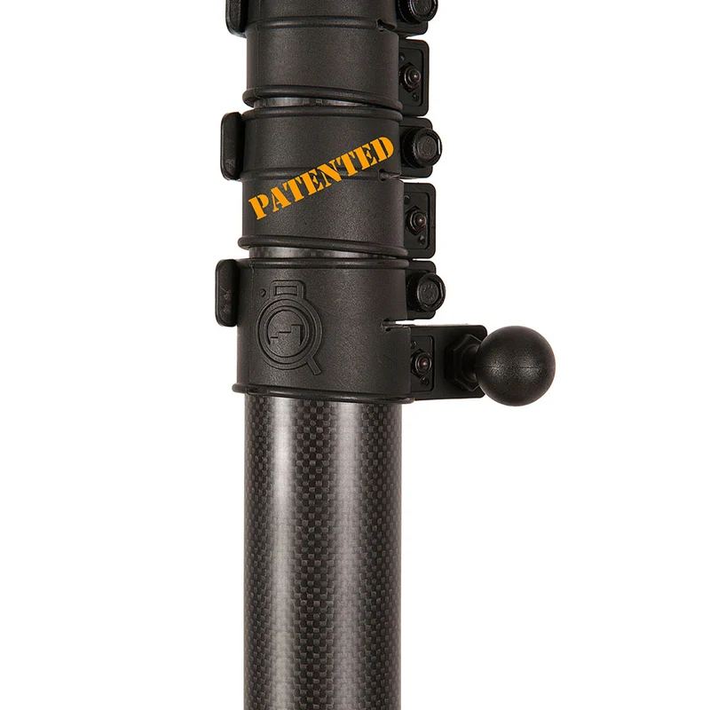 Photomast MK2 8 meter incl. Smartphone Halter mit Arm, Neigkopf und Tasche