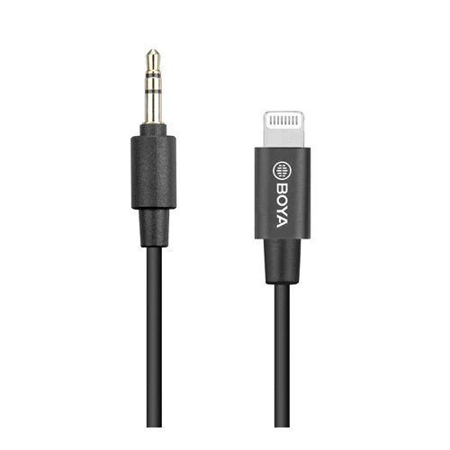 Boya BY-K1 3.5mm male TRRS to male lightning adapter cable (20cm)