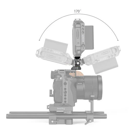 SmallRig drehbare und neigungsverstellbare Monitorhalterung mit Schraubenhalterung 2904