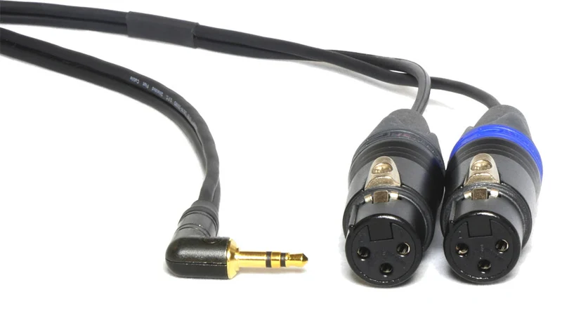 Peppercable CAY4 2x XLR Female - 3.5mm Mini Stereo Jack Cable 40cm