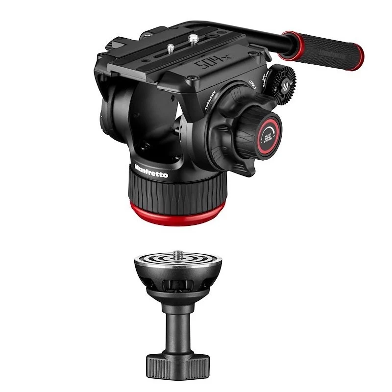 Manfrotto 504X & Carbon Fiber Twin Ground Spreader Dreibeinstativ