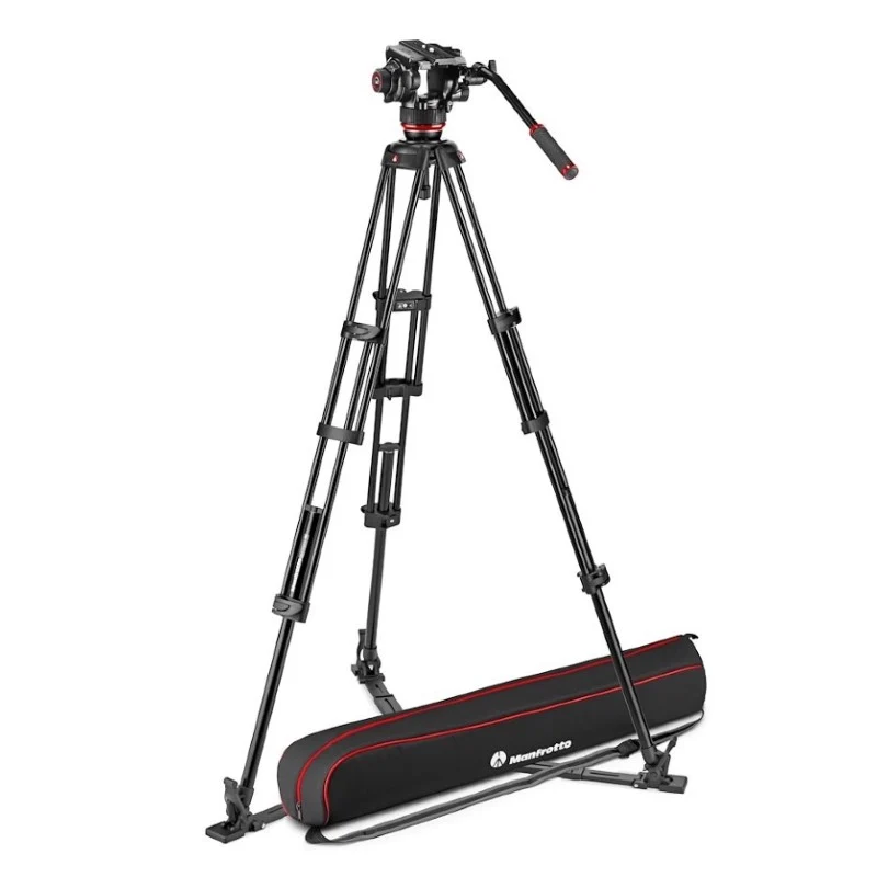 Manfrotto MVK504XTWINGA 504X Video head + aluminium Twin Leg GS tripod kit