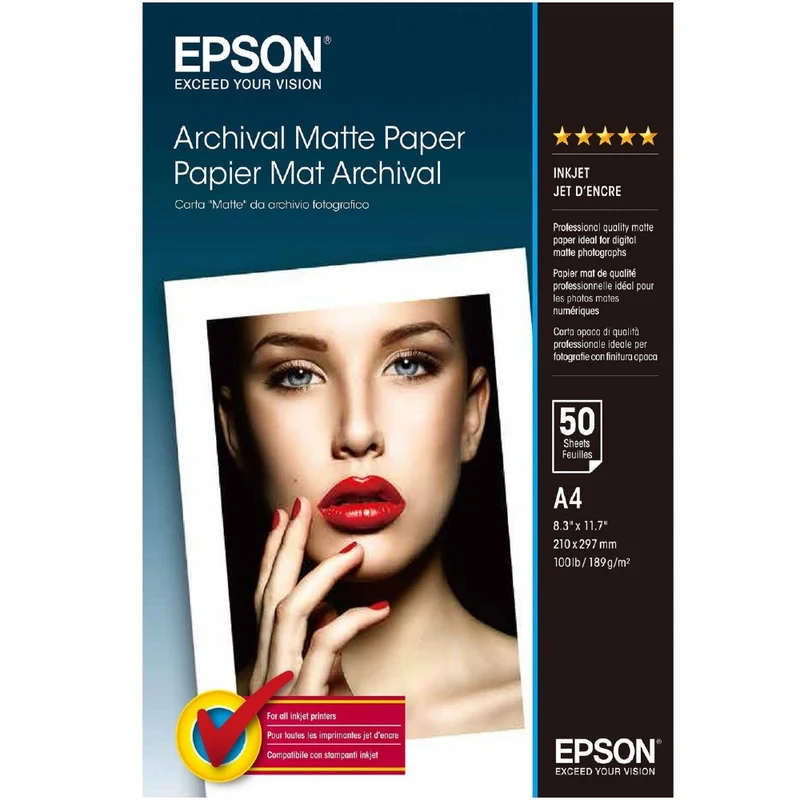 Epson A4 Archival Matte 50 sheets 189g/m²
