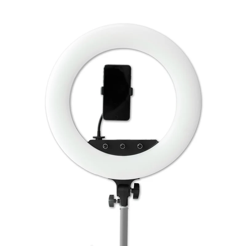 Caruba RGB Round Vlogger 18-inch LED set with pink bag