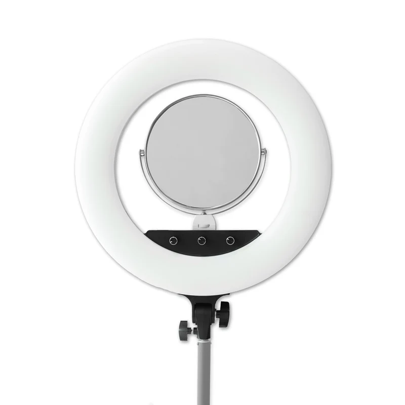 Caruba RGB Round Vlogger 18-inch LED set with pink bag