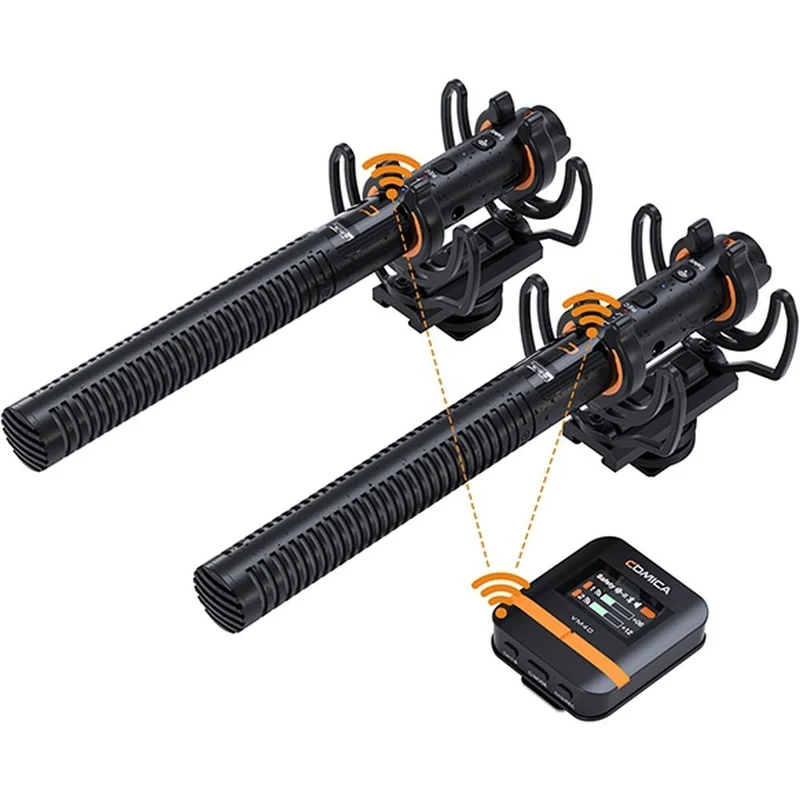 Comica VM40COMBO Wireless shotgun microphone Dual Channel+32GB onboard rec.