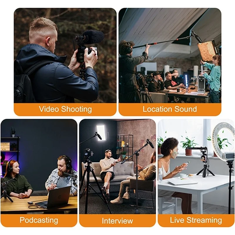Comica VM40COMBO Wireless shotgun microphone Dual Channel+32GB onboard rec.