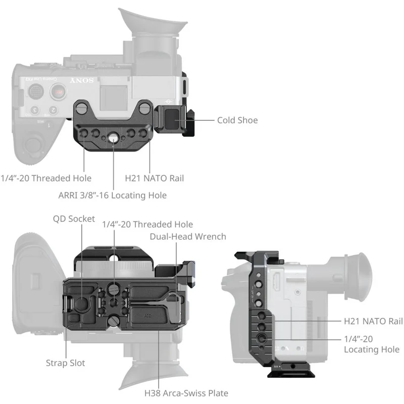 SmallRig 5591 Halbkäfig für Sony FX2