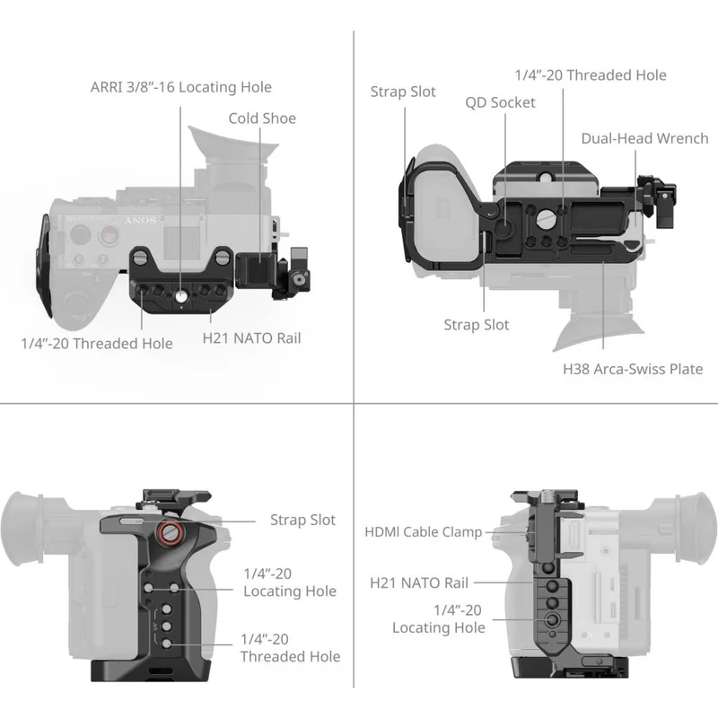SmallRig 5589 Käfig-Kit für Sony FX2