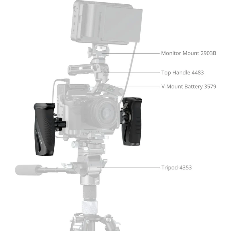 SmallRig 5194 Rotating Side Handle with 1/4"-20 Screws