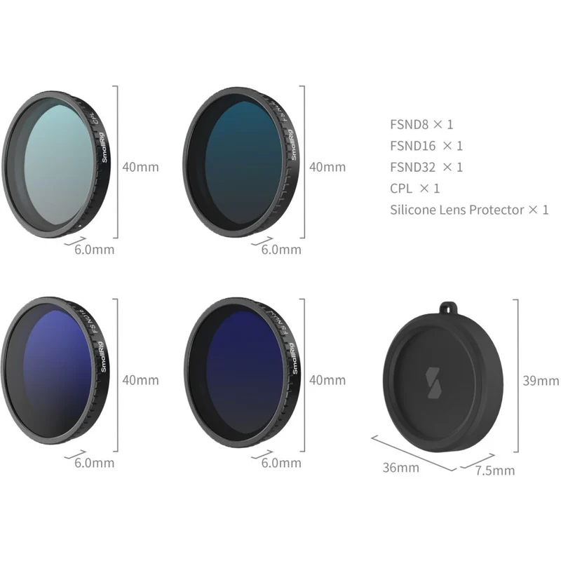 SmallRig 5411 ND filter Kit for DJI Osmo Action 5 Pro / 4