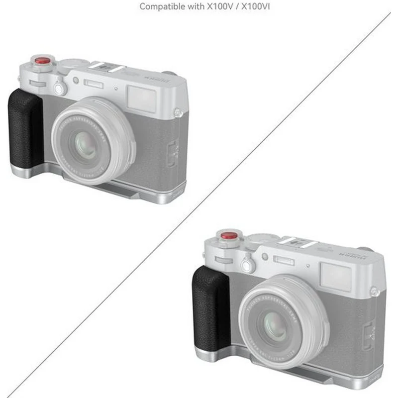 SmallRig 4555B L-Shape Mount Plate with Handle for FUJIFILM X100VI / X100V (Silver)