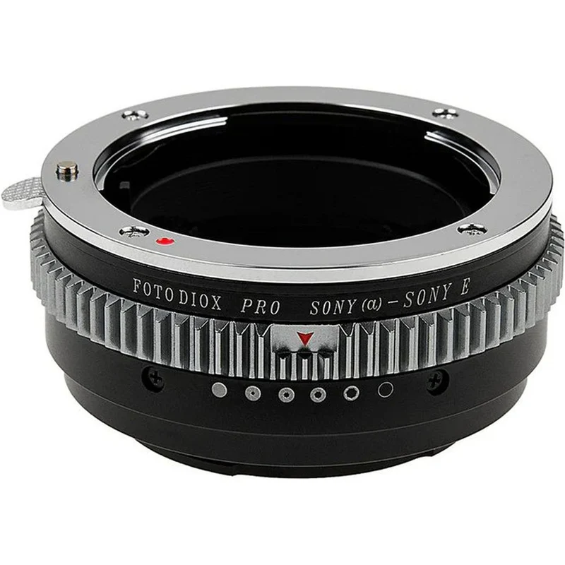 Fotodiox Pro Lens Mount adapter - Sony Alpha A-Mount DSLR Lens to Sony Alpha E-Mount Mirrorless Camera Body with Built-In Aperture Control Dial