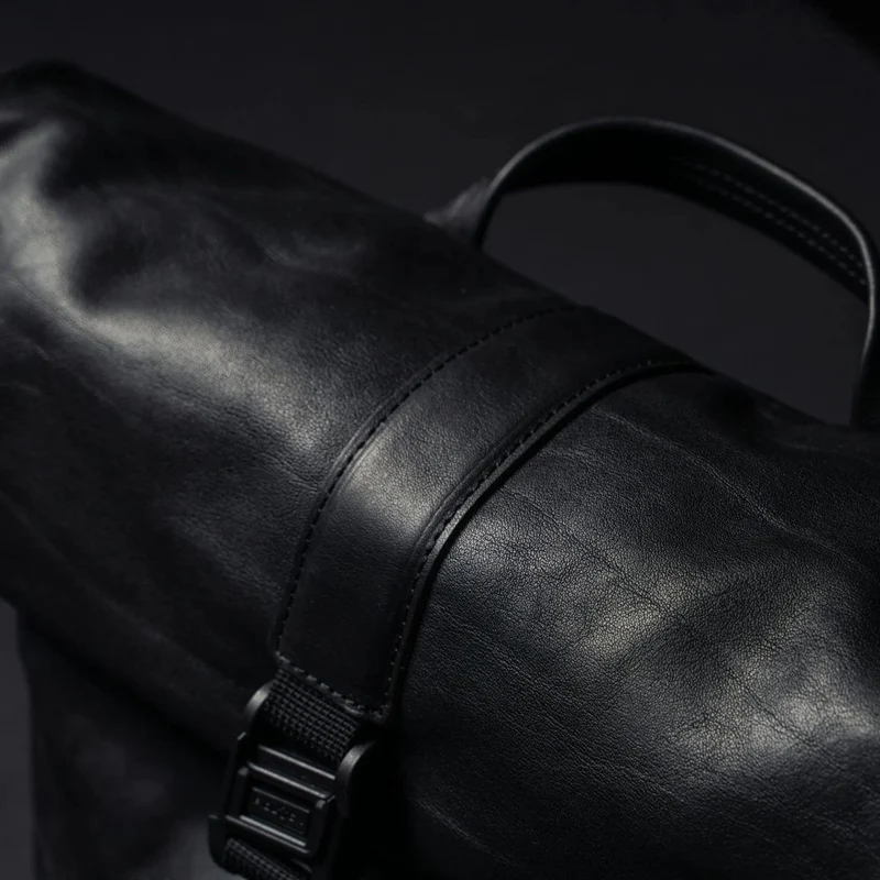 Wotancraft Pilot Reisekameratasche 7L - schwarzes Leder