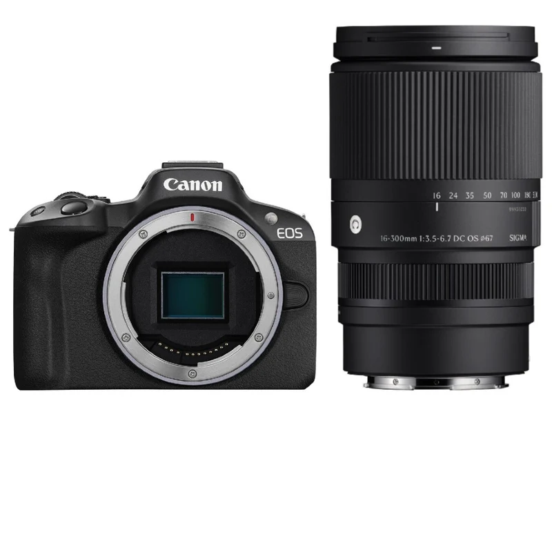 Canon EOS R50 Mirrorless Camera + Sigma 16-300mm f/3.5-6.7 DC OS