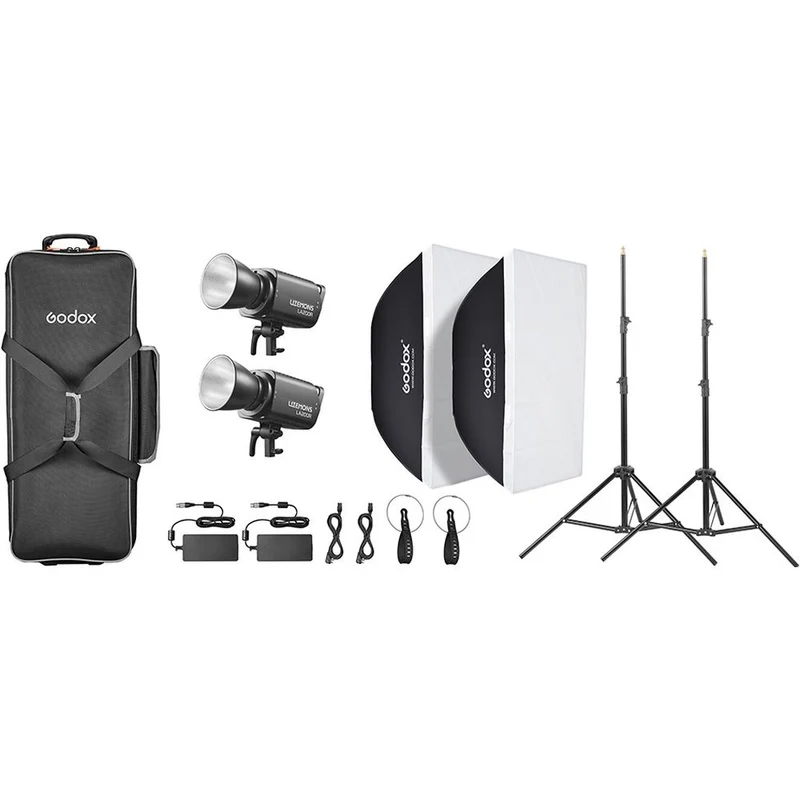 Godox Litemons LA200R K2 RGB LED Video Light 2 Light Kit (schwarz)