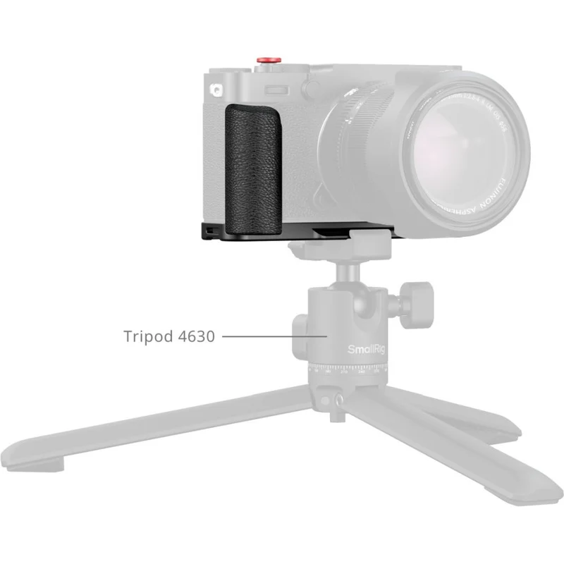 SmallRig 5448 L-förmige Montageplatte mit Silikongriff für Fujifilm X-E5, schwarz