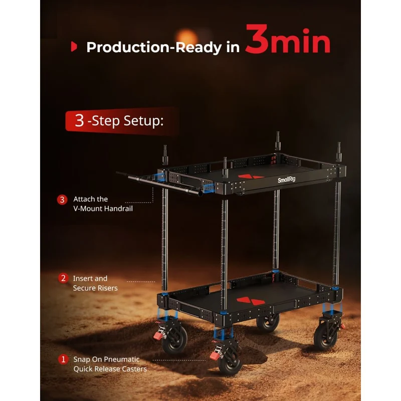 SmallRig MD4573 36" Lightweight Video Production Camera Cart