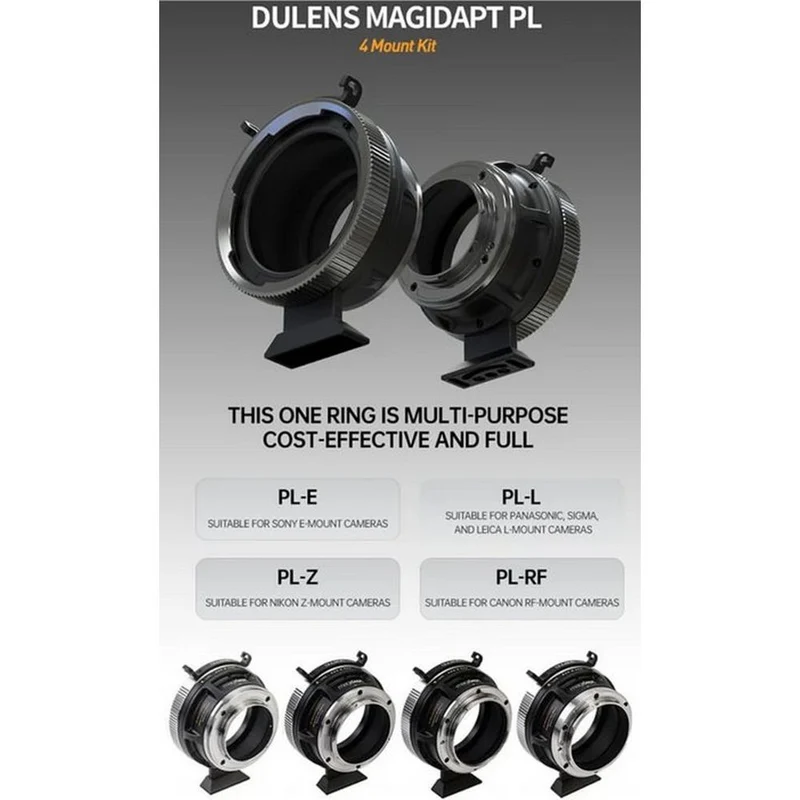 Dulens Magidapt PL Mount Adaptor 4 Mirrorless Mounts Set Include: E / RF / L / Z