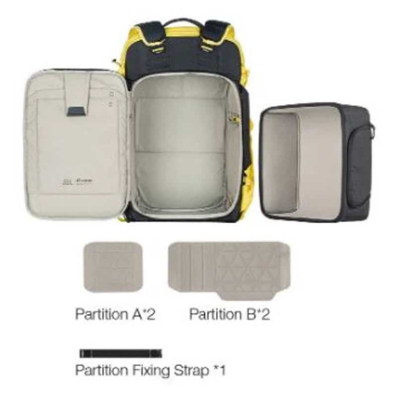 Leofoto Backup Series Backpack 35L Yellow Incl. Medium Divider