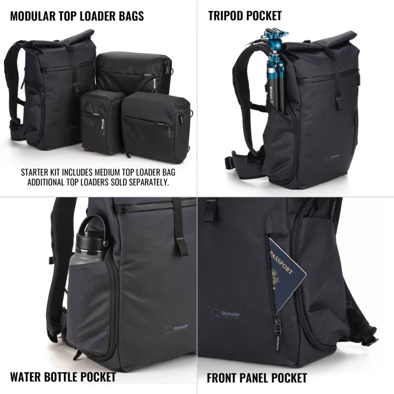 Shimoda Backpack Side Street 22 Starter Kit - anthracite - 520-380