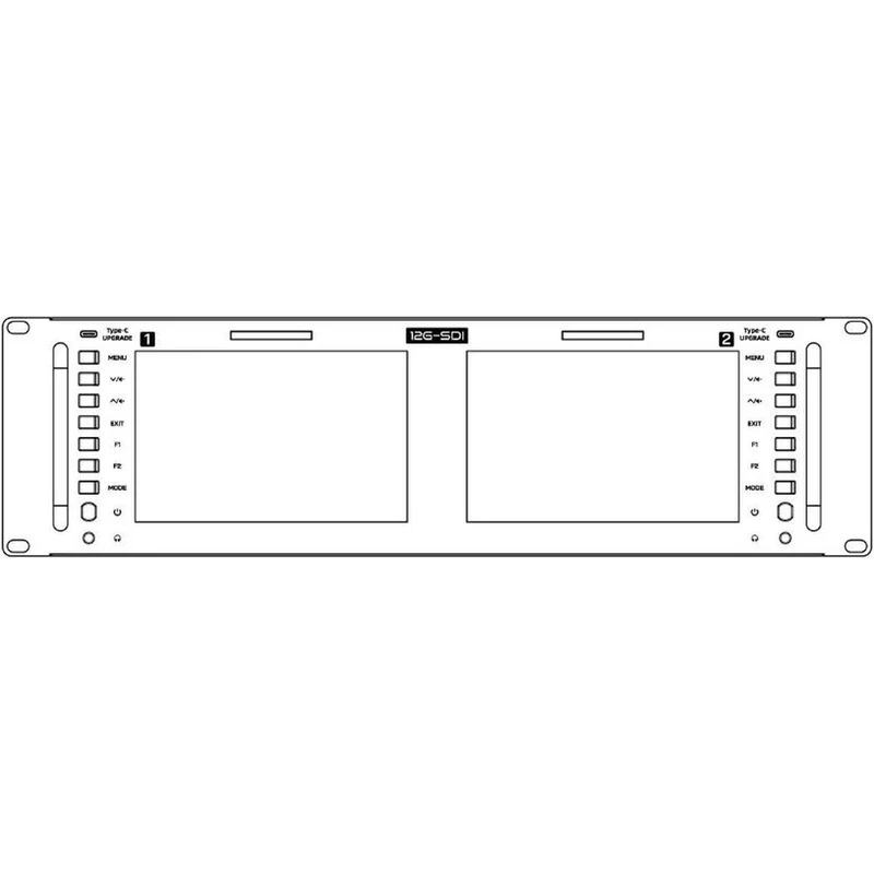 SEETEC FRM701G Dual 7" 3RU Rackmount Monitor with 12G-SDI
