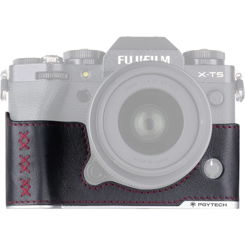 PGYTECH Leather Camera Case for Fujifilm X-T5 – Midnight Black