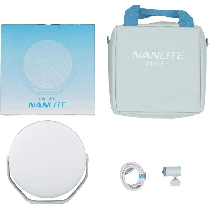 Nanlite Miro 60c LED-Vollfarb-Rundpanelleuchte (mintblau)