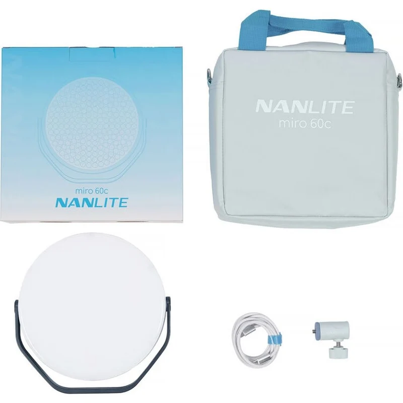 Nanlite Miro 60c LED-Vollfarb-Rundpanelleuchte (Mitternachtsblau)
