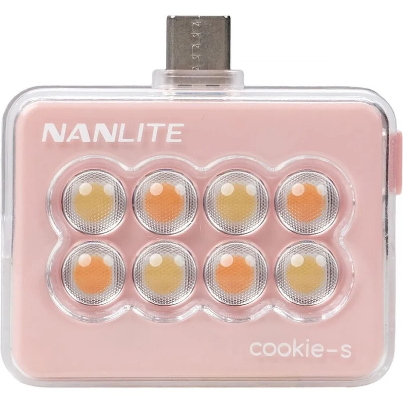 Nanlite Cookie-S LED-Minileuchte (Korallenrosa)