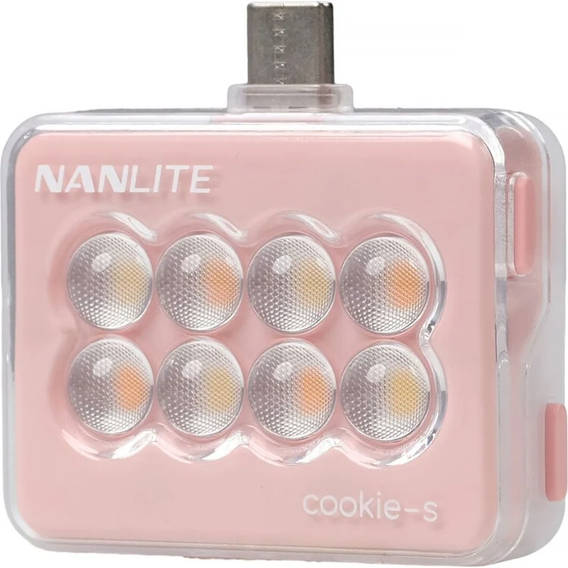 Nanlite Cookie-S LED-Minileuchte (Korallenrosa)