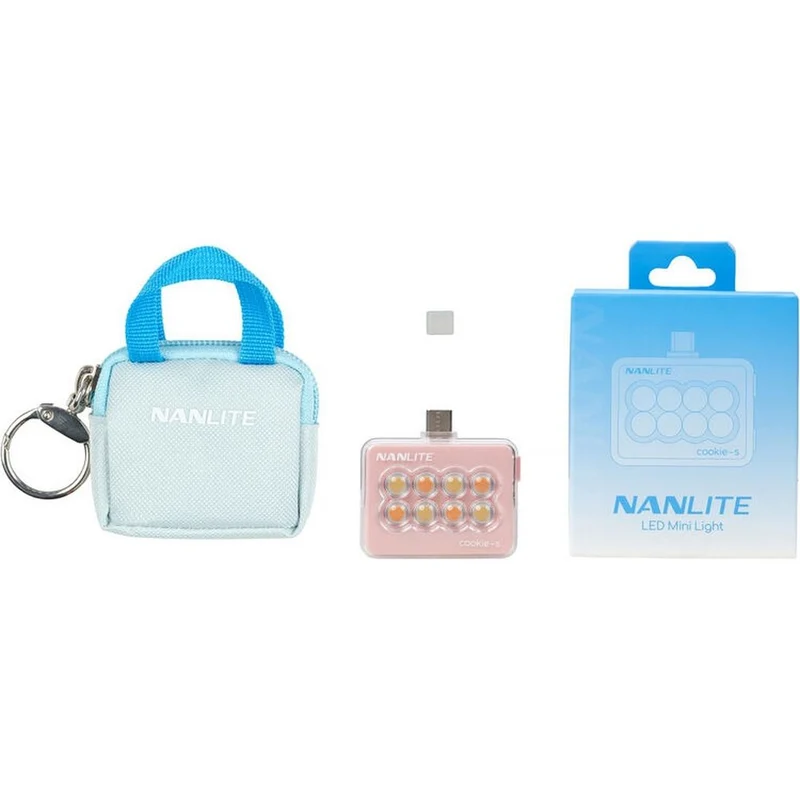 Nanlite Cookie-S LED-Minileuchte (Korallenrosa)