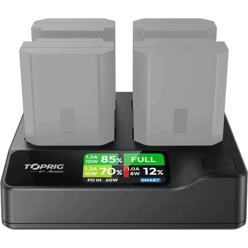 Accsoon TopRig 100W 4-Bay NP-FZ100 Fast Charger