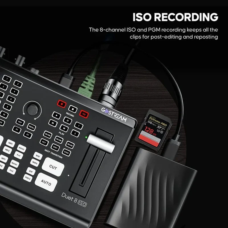 Osee Multikamera-Livestreaming-Umschalter ISO SDI & HDMI