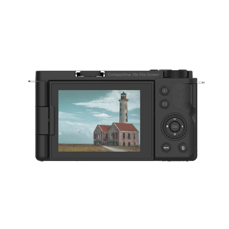 Compactline 10x Flip Screen | 64 MP Digitalkamera mit 4K