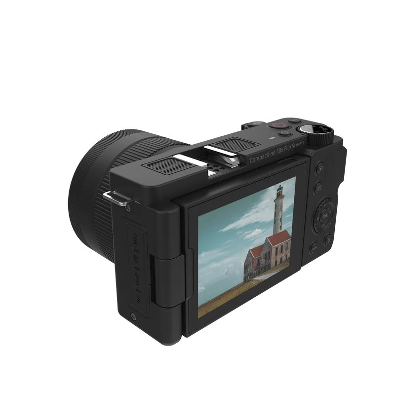 Compactline 10x Flip Screen | 64 MP Digitalkamera mit 4K