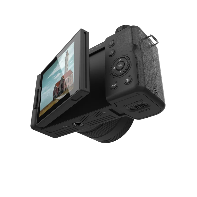 Compactline 10x Flip Screen | 64 MP Digitalkamera mit 4K