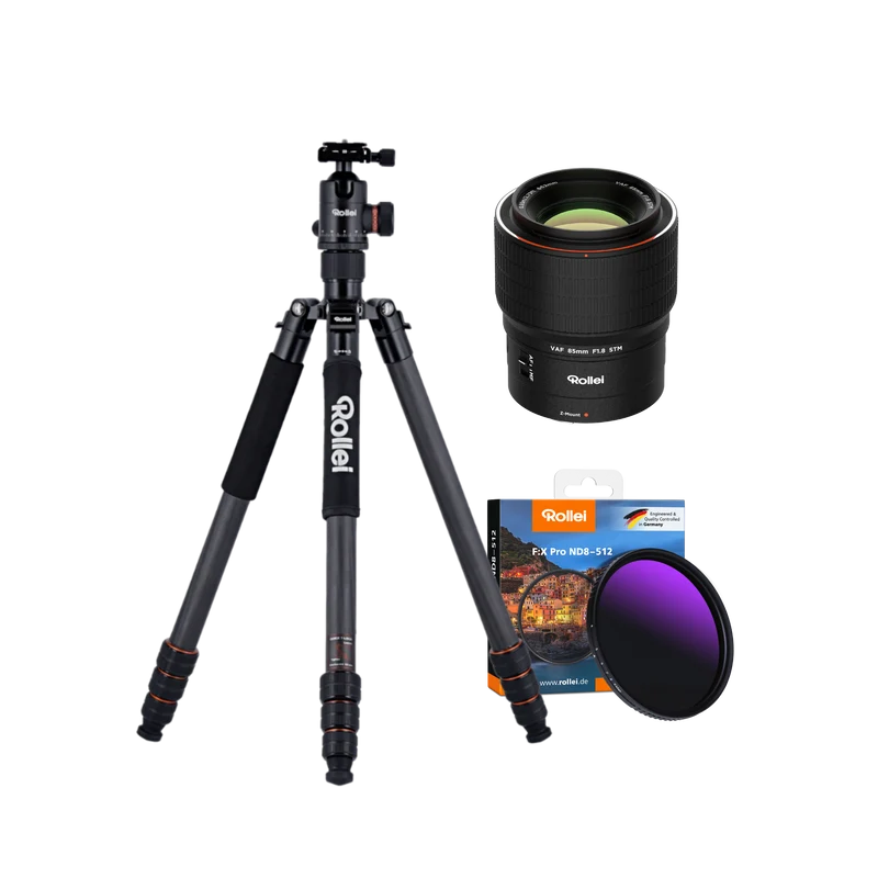 Fotografie Starter Bundle | C6i Carbon Stativ + Rollei Objektiv + ND-Filter