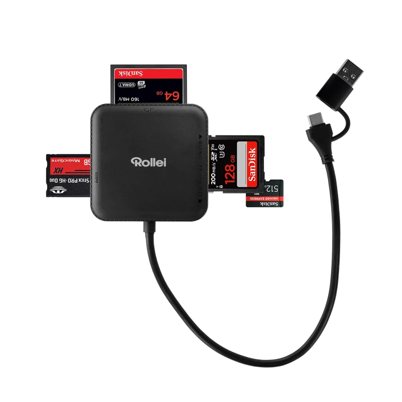 Bundle 4-in-1 Kartenlesegerät + Case | SD, CF, MS & microSD