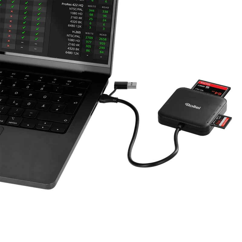 Bundle 4-in-1 Kartenlesegerät + Case | SD, CF, MS & microSD