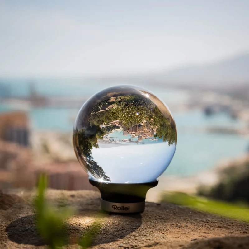 Lensball Bundle | 90mm Vollglaskugel inkl. Halterung